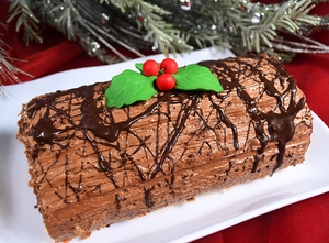 >Holiday Yule Log Photo 1